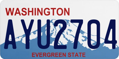WA license plate AYU2704