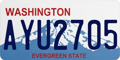 WA license plate AYU2705