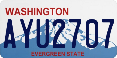 WA license plate AYU2707