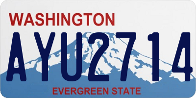 WA license plate AYU2714
