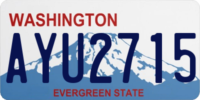 WA license plate AYU2715