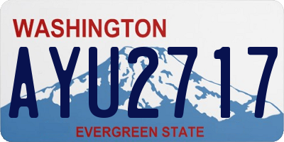 WA license plate AYU2717