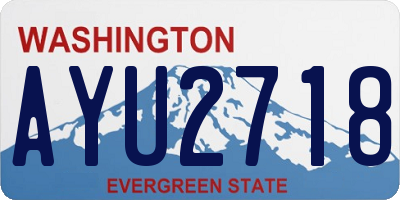 WA license plate AYU2718