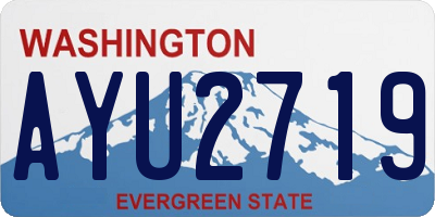 WA license plate AYU2719