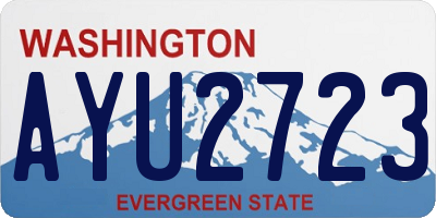 WA license plate AYU2723