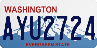 WA license plate AYU2724