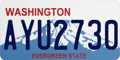 WA license plate AYU2730