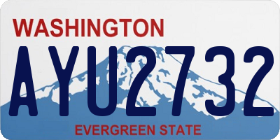 WA license plate AYU2732