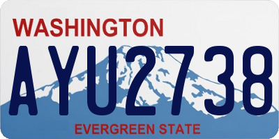 WA license plate AYU2738