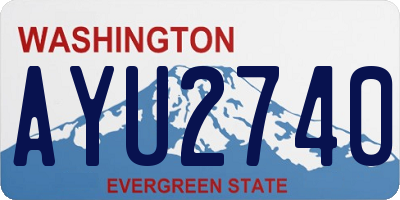 WA license plate AYU2740