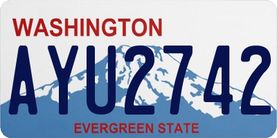 WA license plate AYU2742