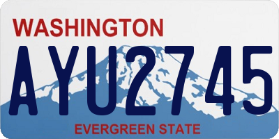 WA license plate AYU2745