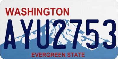 WA license plate AYU2753