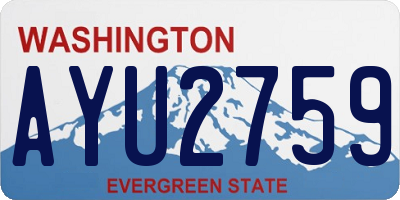 WA license plate AYU2759