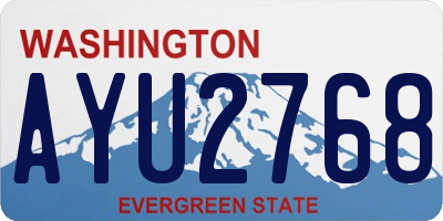WA license plate AYU2768