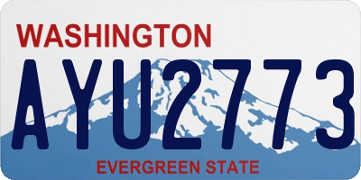 WA license plate AYU2773