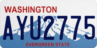 WA license plate AYU2775