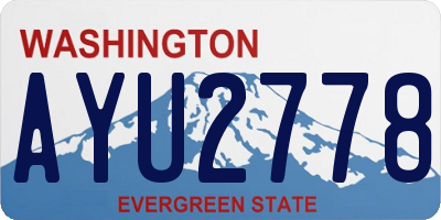 WA license plate AYU2778