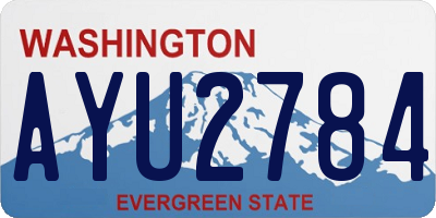 WA license plate AYU2784