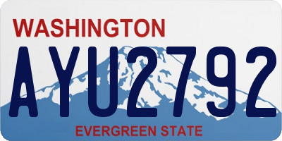 WA license plate AYU2792