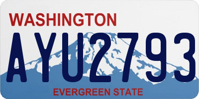 WA license plate AYU2793