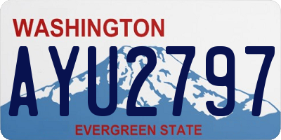 WA license plate AYU2797