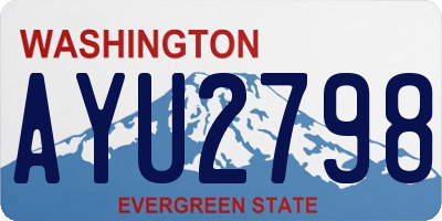 WA license plate AYU2798