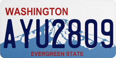 WA license plate AYU2809