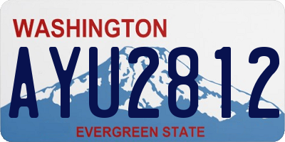 WA license plate AYU2812