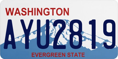WA license plate AYU2819