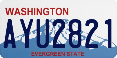 WA license plate AYU2821