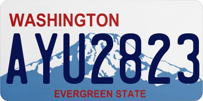 WA license plate AYU2823