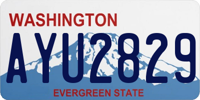 WA license plate AYU2829