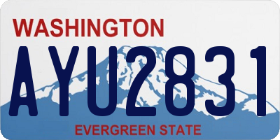 WA license plate AYU2831