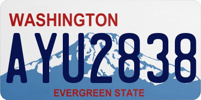 WA license plate AYU2838