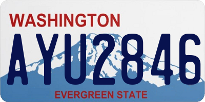 WA license plate AYU2846