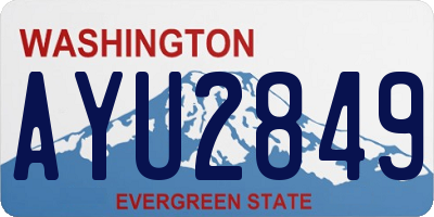 WA license plate AYU2849