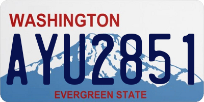 WA license plate AYU2851