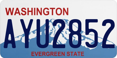 WA license plate AYU2852