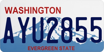 WA license plate AYU2855