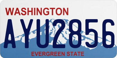 WA license plate AYU2856