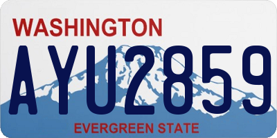 WA license plate AYU2859