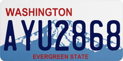 WA license plate AYU2868
