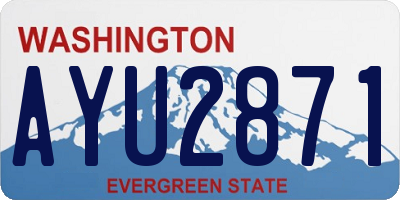 WA license plate AYU2871