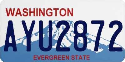 WA license plate AYU2872