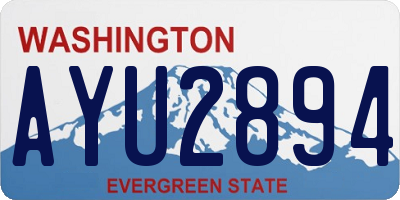 WA license plate AYU2894