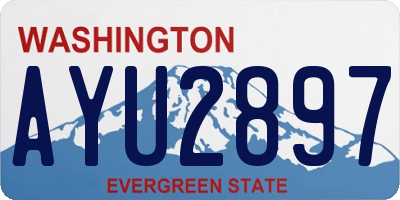 WA license plate AYU2897
