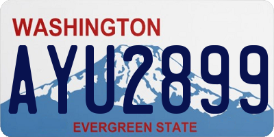 WA license plate AYU2899