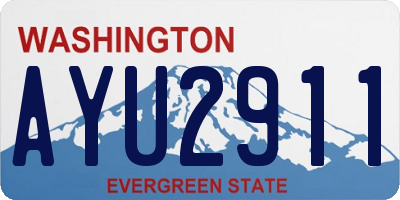 WA license plate AYU2911