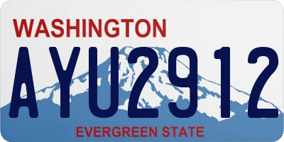 WA license plate AYU2912